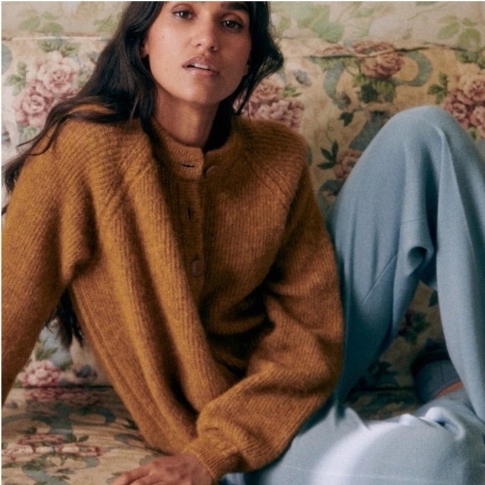 NWOT Sézane Othello Cinnamon Sweater Cardigan - Picture 2 of 8